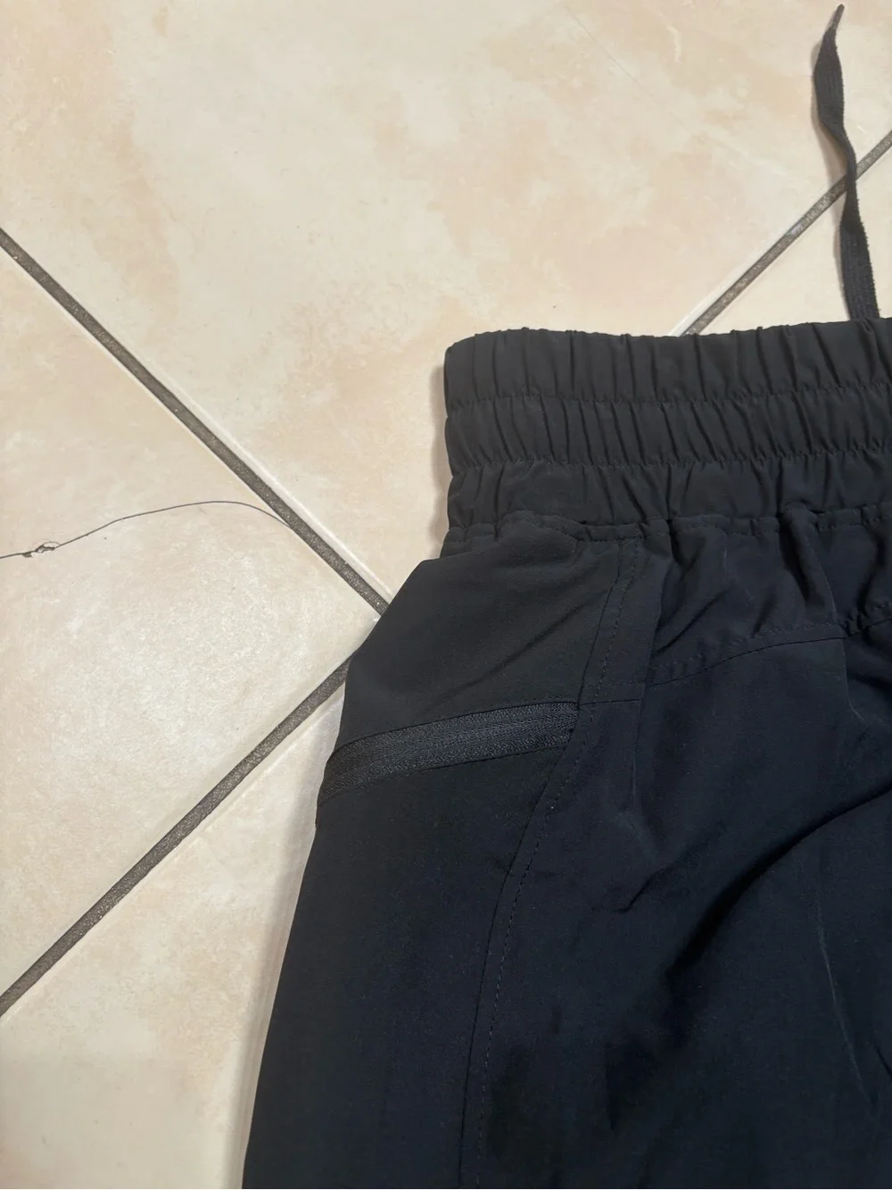 Men's Black Jogger Pants with Elastic Waist